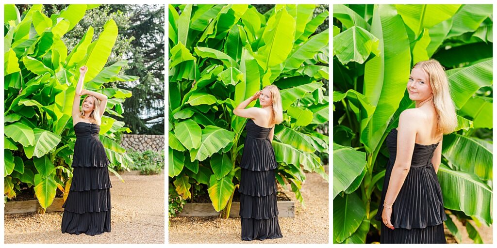 senior pictures at Maymont in the Italian Garden