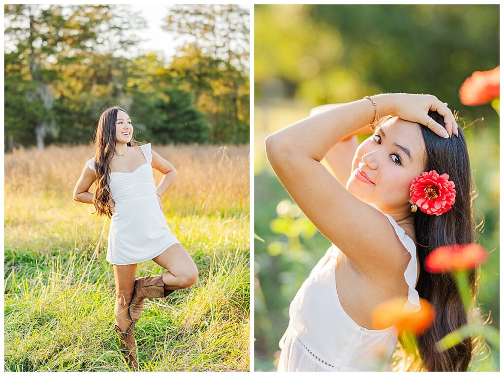 fall senior portraits at historic tuckahoe