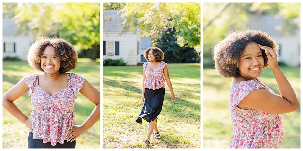 late summer senior session at Historic Tuckahoe