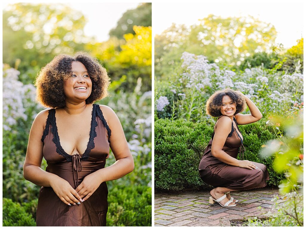 colorful senior pictures at Historic Tuckahoe