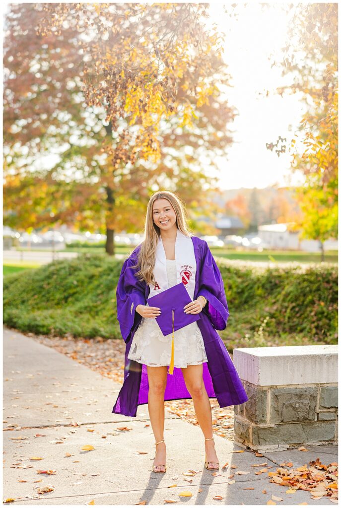 fall grad photos at James Madison University | JMU grad photographer