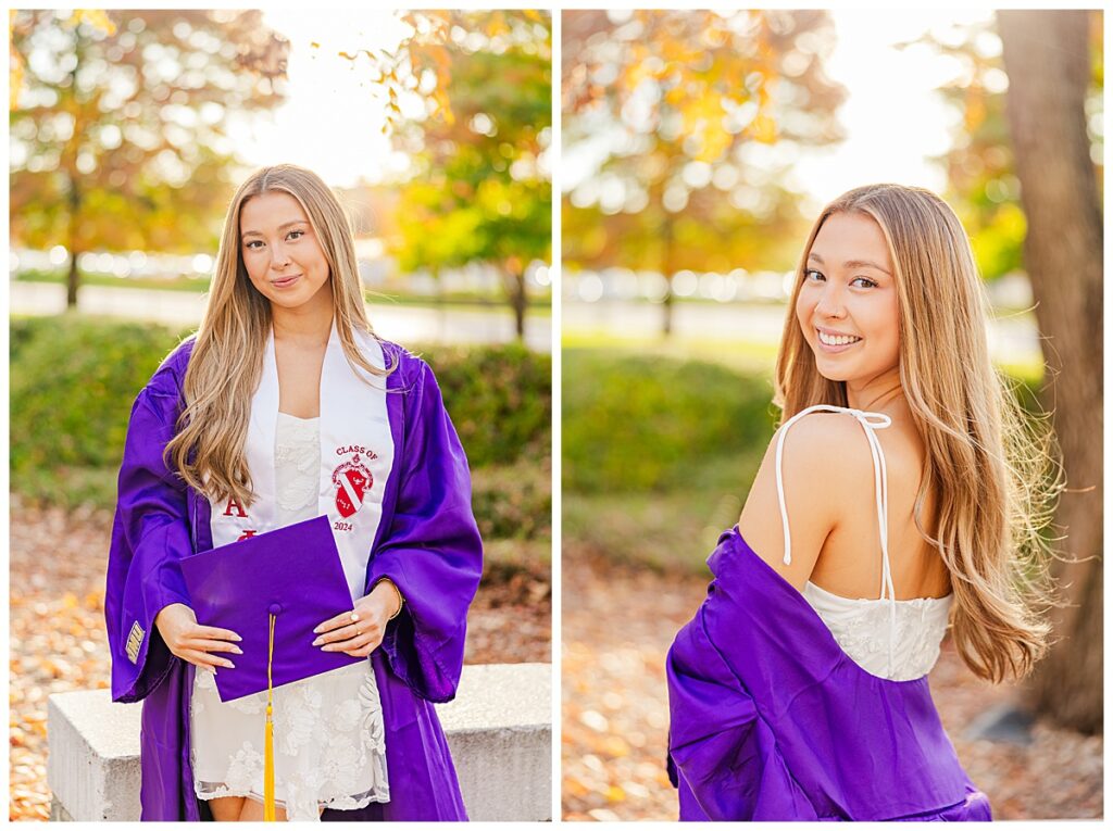 fall grad photos at James Madison University | JMU grad photographer