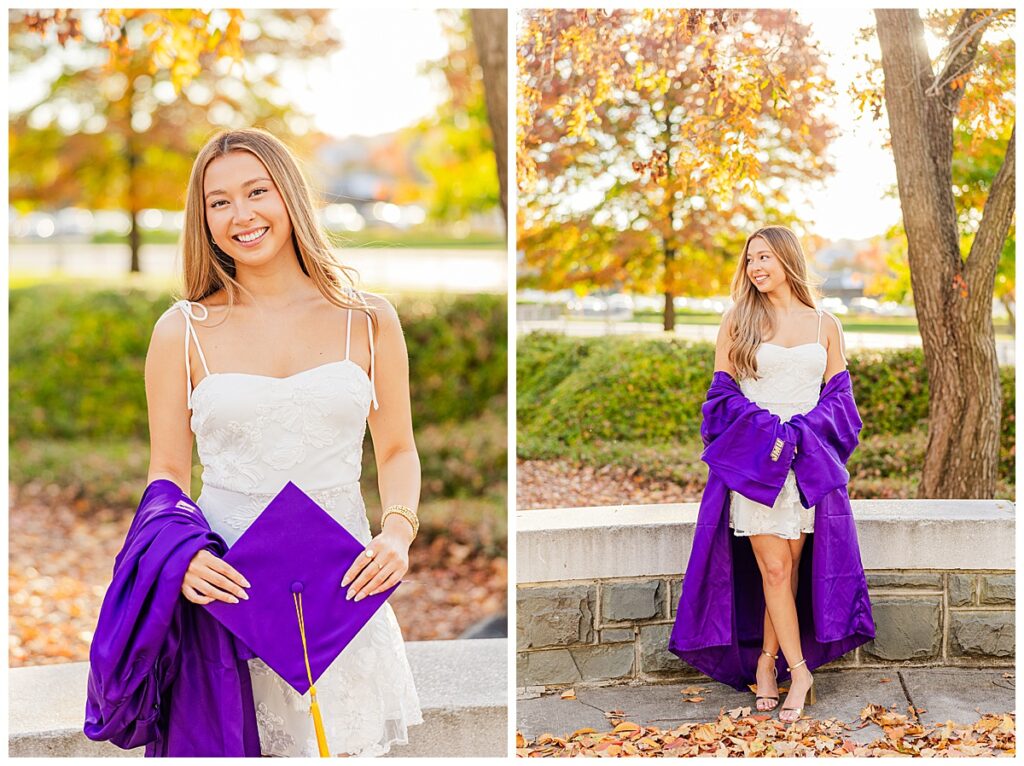 fall grad photos at James Madison University | JMU grad photographer