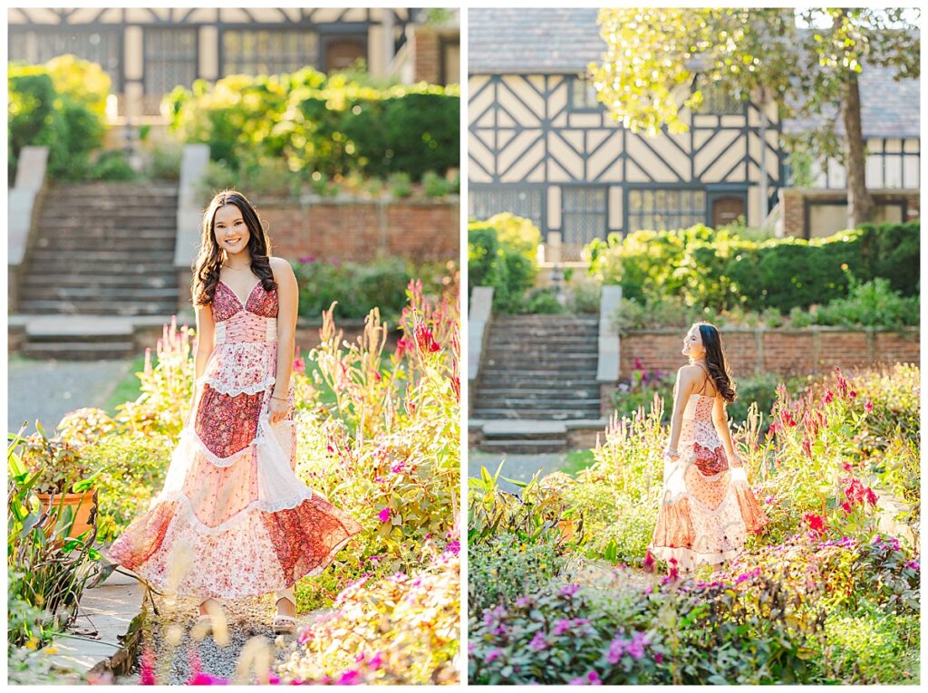 fall senior photos at Agecroft Hall | Richmond senior photographer