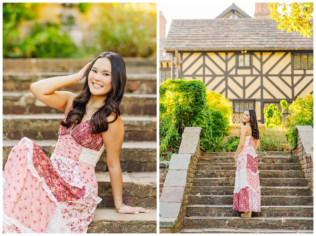 fall senior photos at Agecroft Hall | Richmond senior photographer