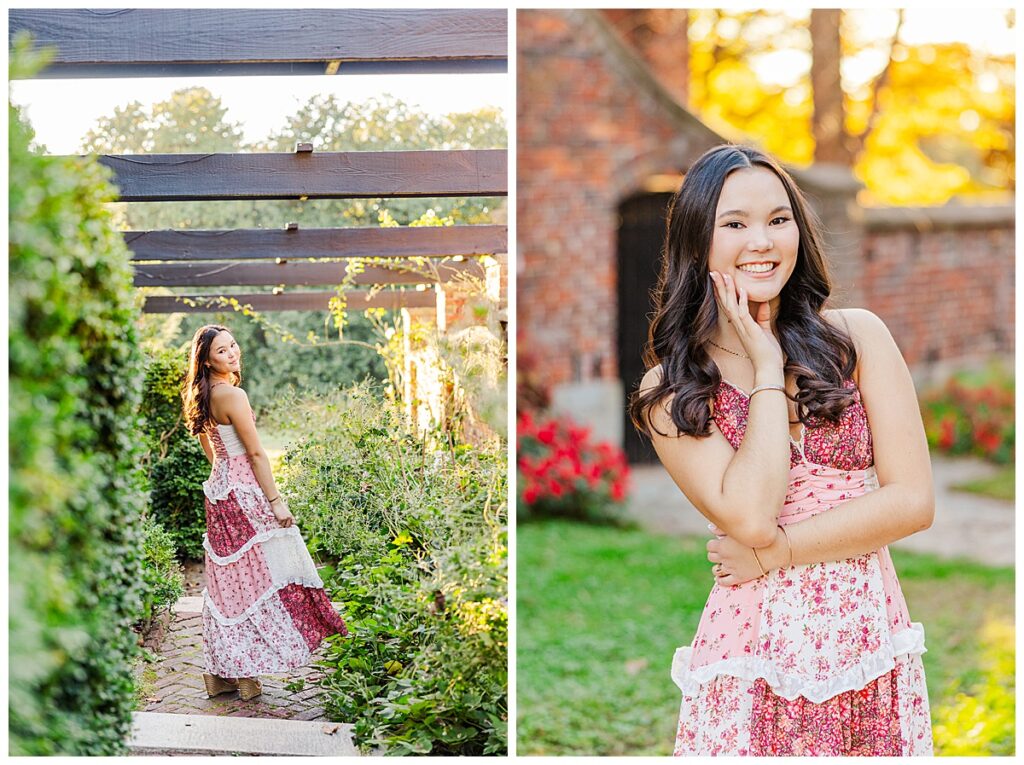 fall senior photos at Agecroft Hall | Richmond senior photographer