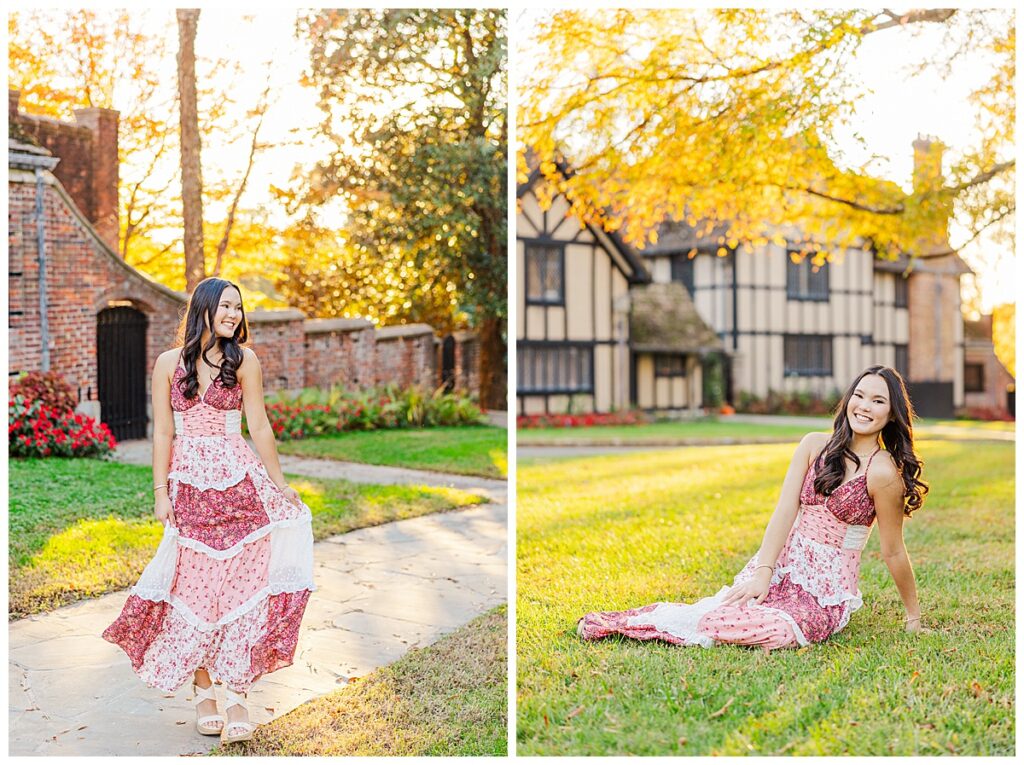 fall senior photos at Agecroft Hall | Richmond senior photographer