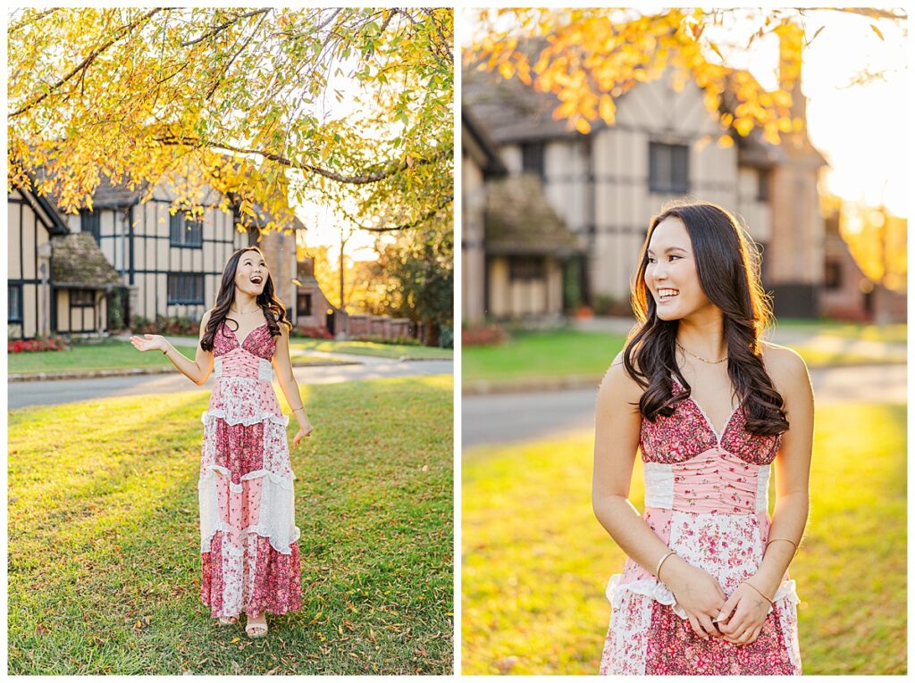 fall senior photos at Agecroft Hall | Richmond senior photographer