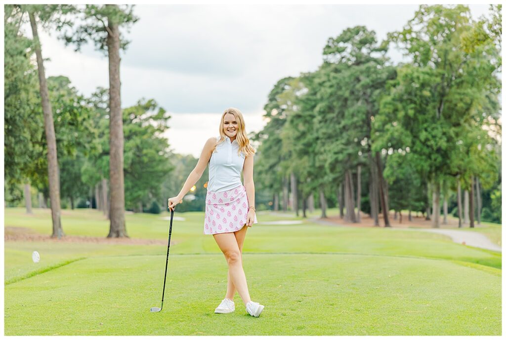 Golf senior pictures with Hanover High School golf team member