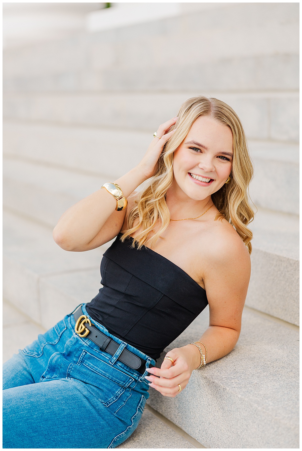 Hanover High School senior session at the Virginia State Capitol building