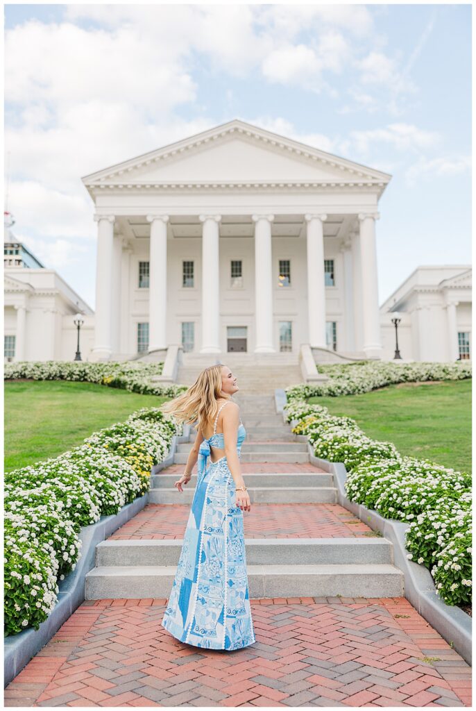 Hanover High School senior session at the Virginia state capitol building in Richmond