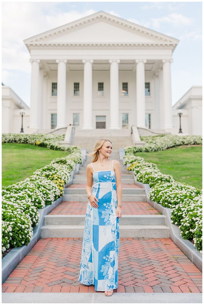 Hanover High School senior session at the Virginia state capitol building in Richmond