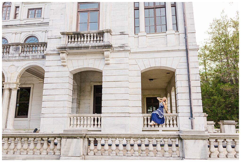 senior session at the historic Swannanoa 