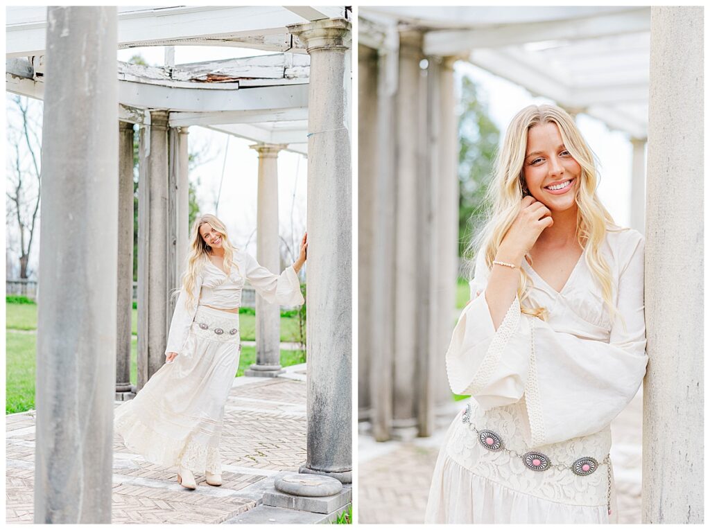 boho inspired senior pictures in the Blue Ridge mountains