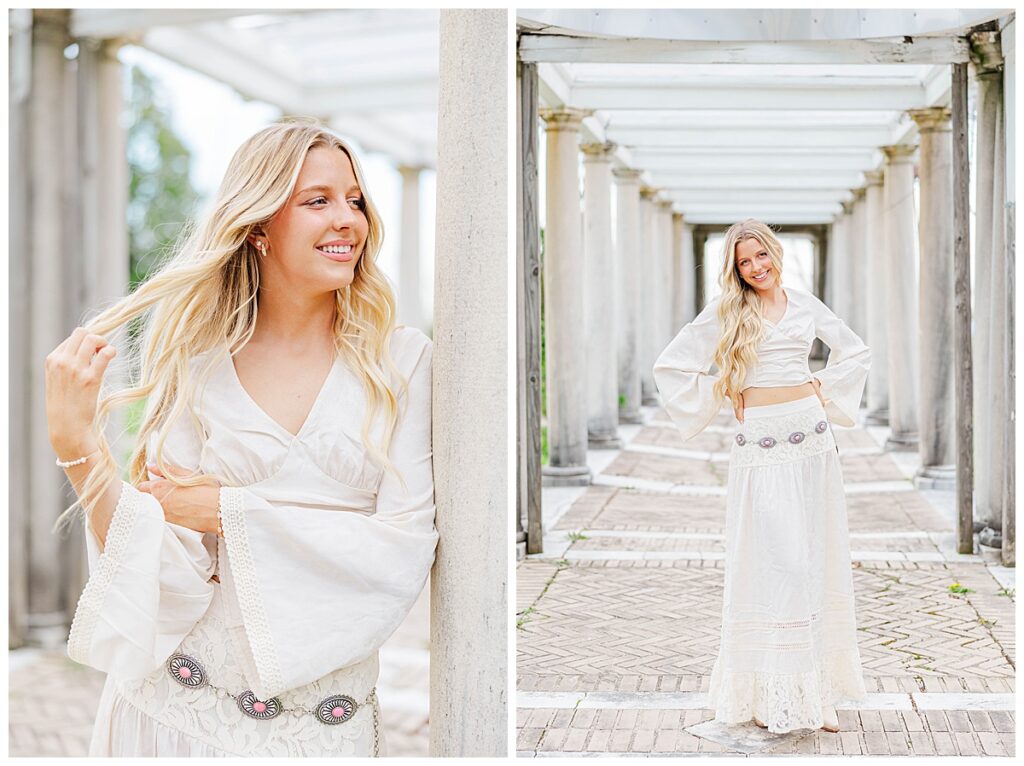 boho inspired senior pictures in the Blue Ridge mountains