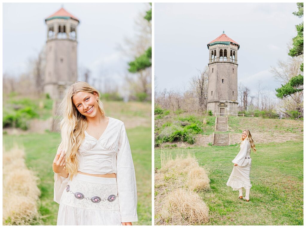 boho inspired senior pictures in the Blue Ridge mountains