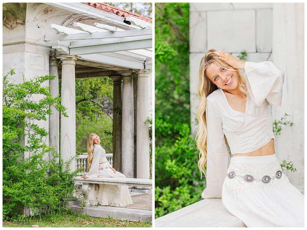 boho inspired senior pictures in the Blue Ridge mountains