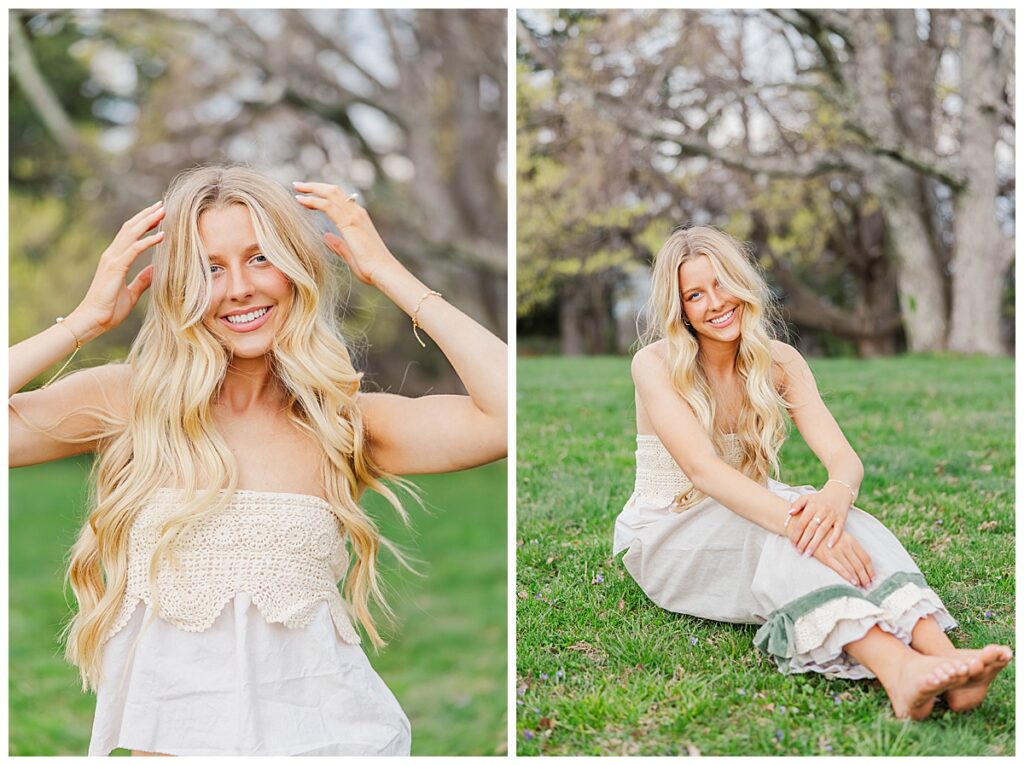 Free People senior photos with Asia in Blue Ridge Mountains