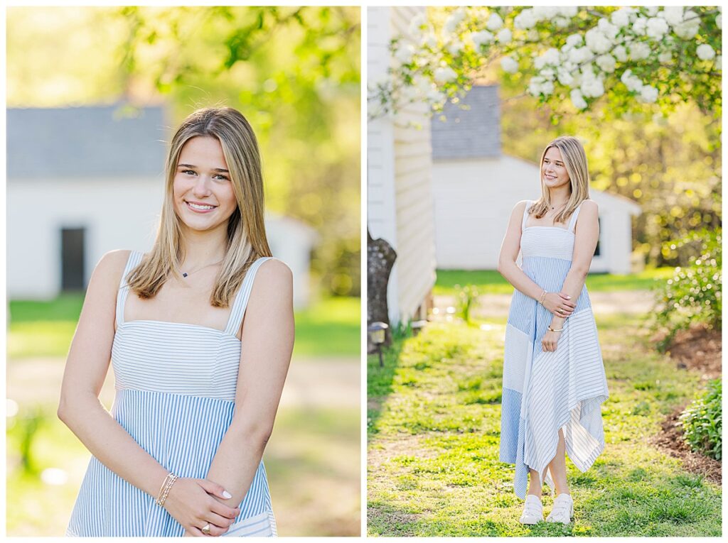 spring senior session at Historic Tuckahoe with Ella