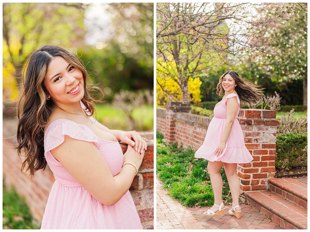 Colonial Forge High School senior session in historic, downtown Fredericksburg neighborhood