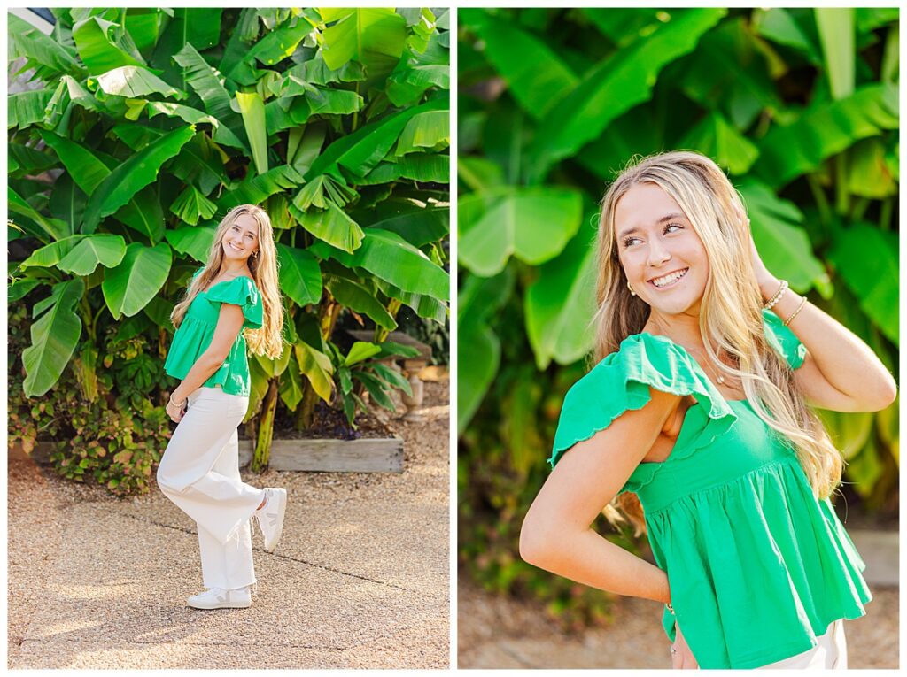 bright and colorful senior session at Maymont with Mechanicsville High School senior