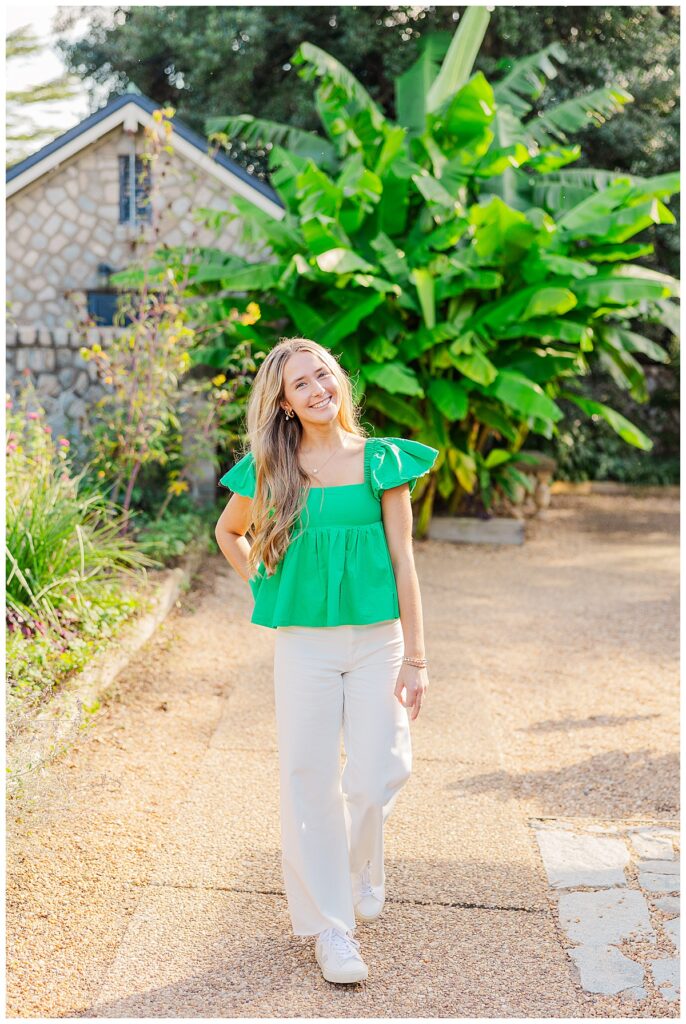bright and colorful senior session at Maymont with Mechanicsville High School senior