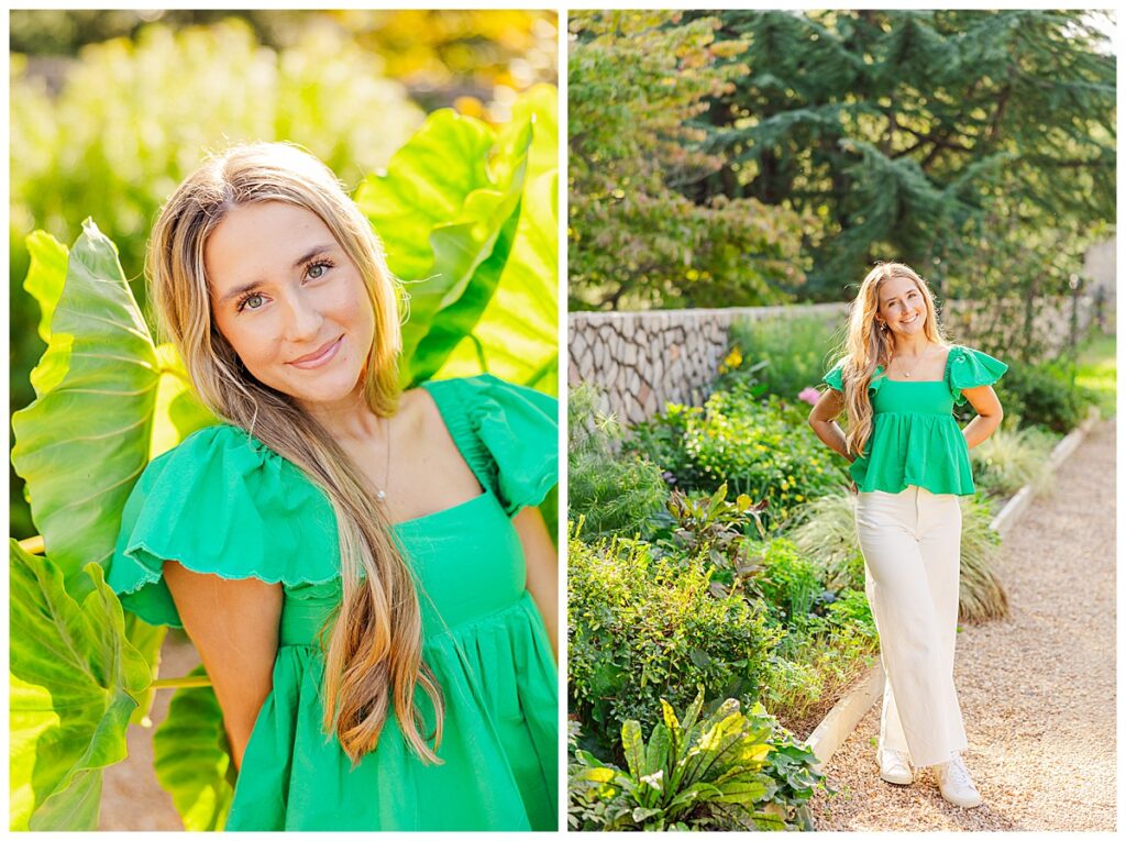 bright and colorful senior session at Maymont with Mechanicsville High School senior