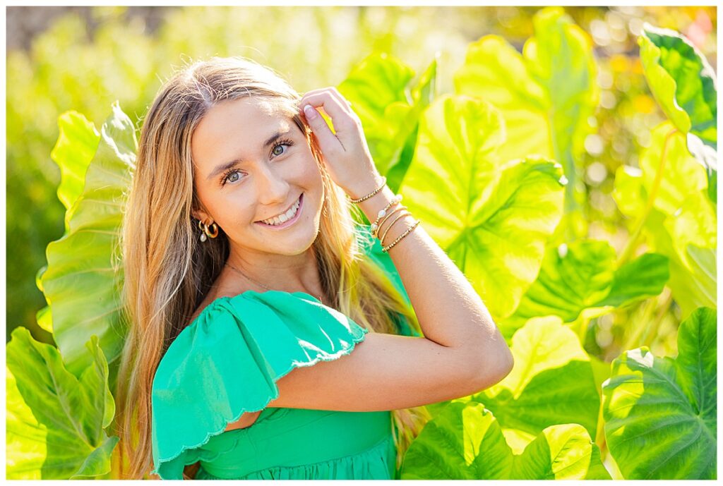 bright and colorful senior session at Maymont with Mechanicsville High School senior
