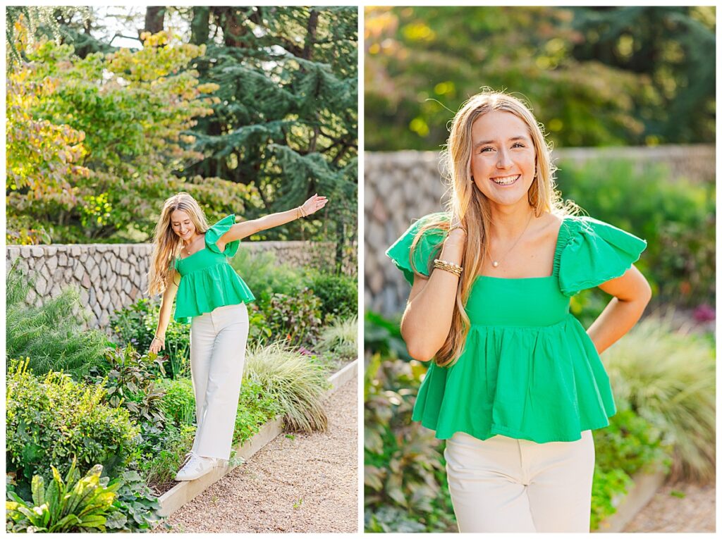 bright and colorful senior session at Maymont with Mechanicsville High School senior
