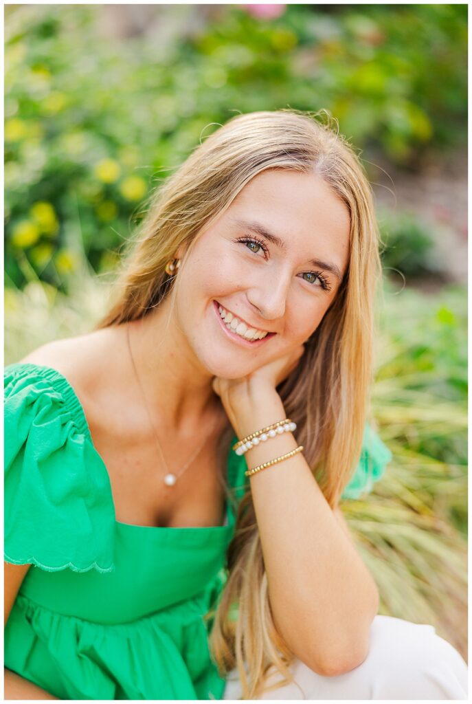bright and colorful senior session at Maymont with Mechanicsville High School senior