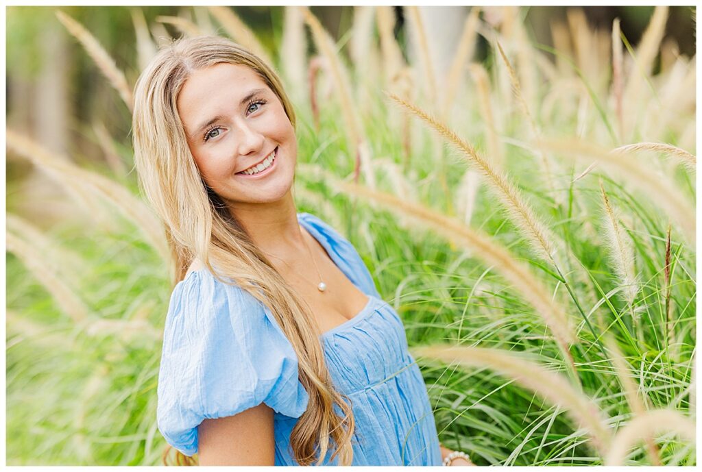 bright and colorful senior session at Maymont with Mechanicsville High School senior