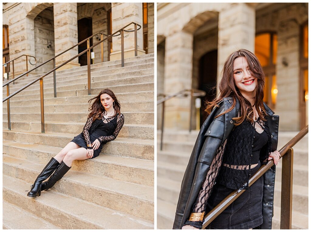 urban senior pictures at Main Street Station in downtown Richmond