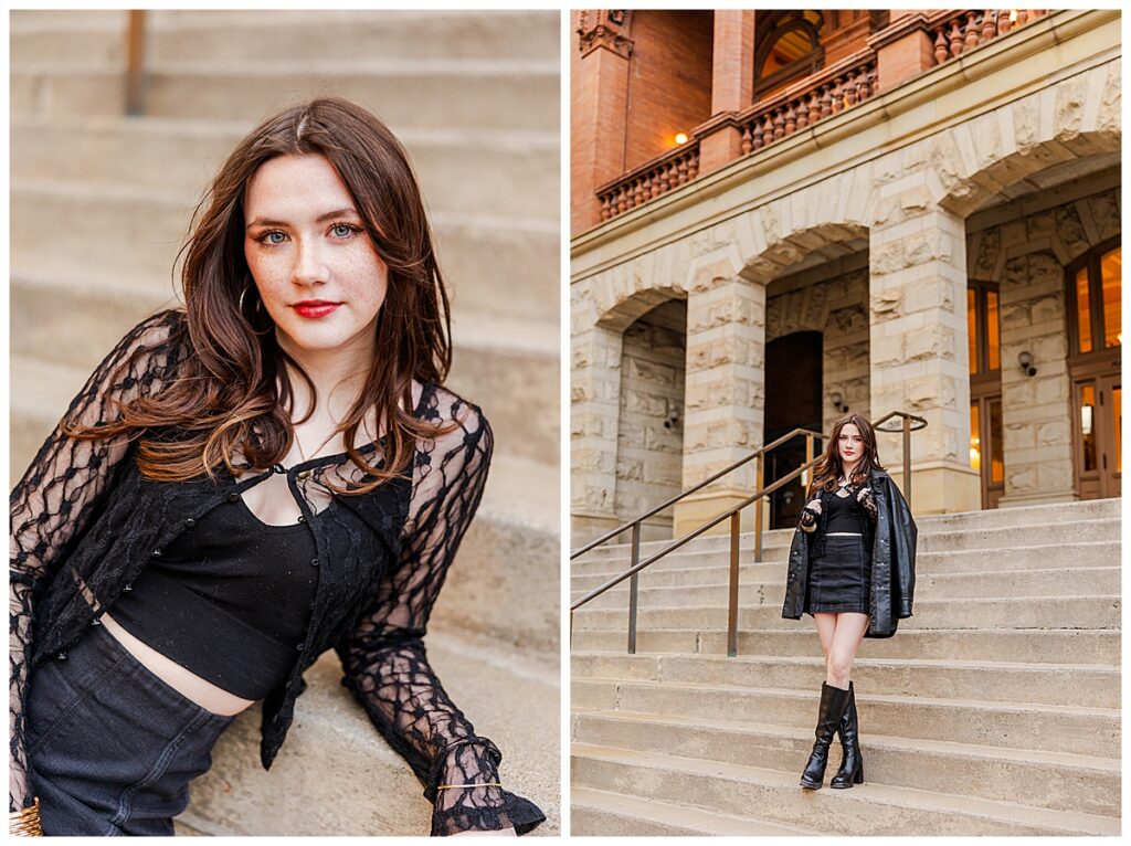 urban senior pictures at Main Street Station in downtown Richmond