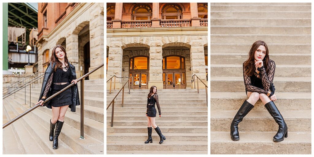 urban senior pictures at Main Street Station in downtown Richmond