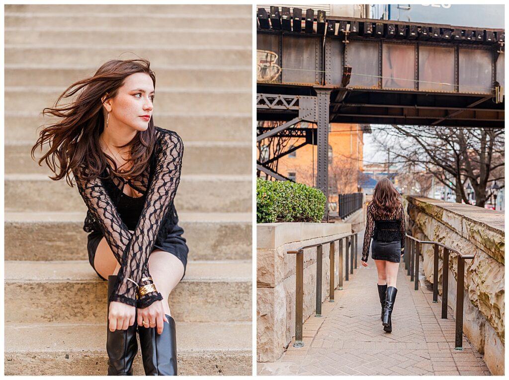 urban senior pictures at Main Street Station in downtown Richmond