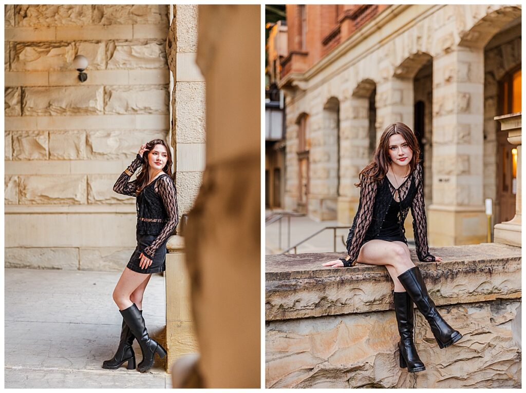 urban senior pictures at Main Street Station in downtown Richmond