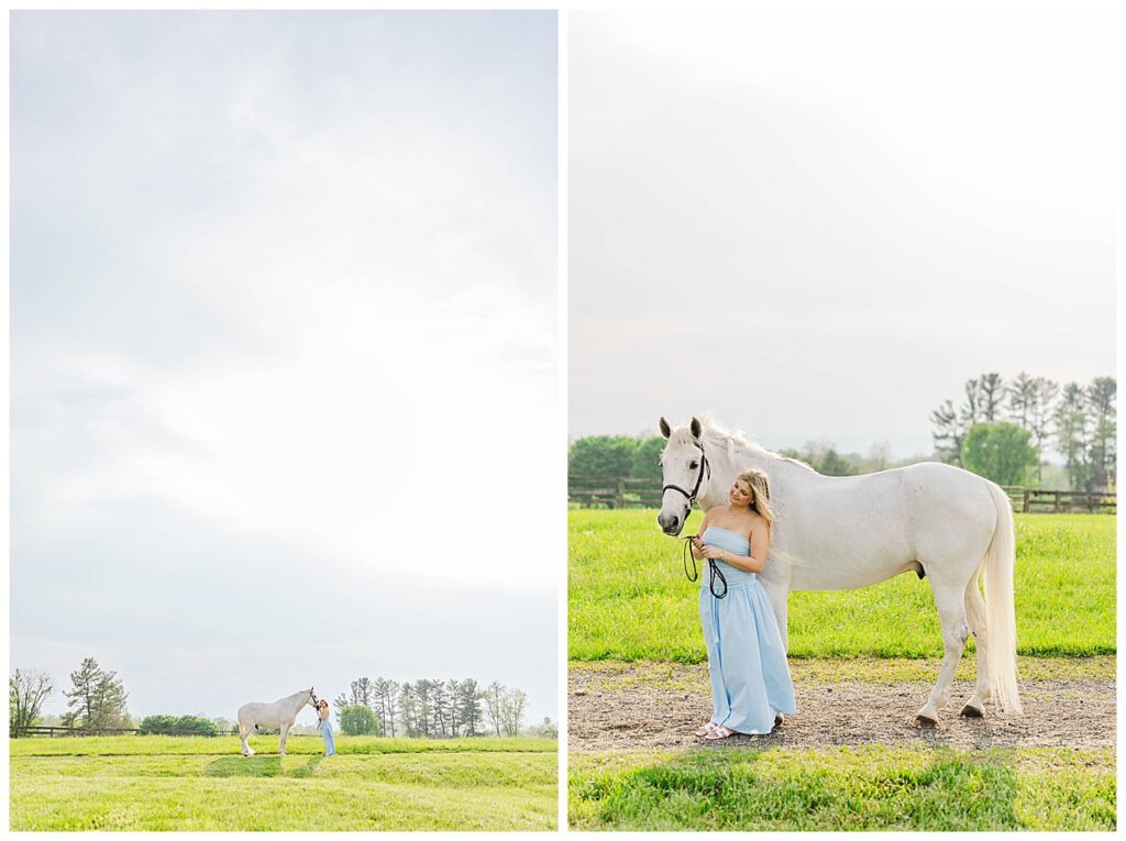 equestrian senior session in Leesburg