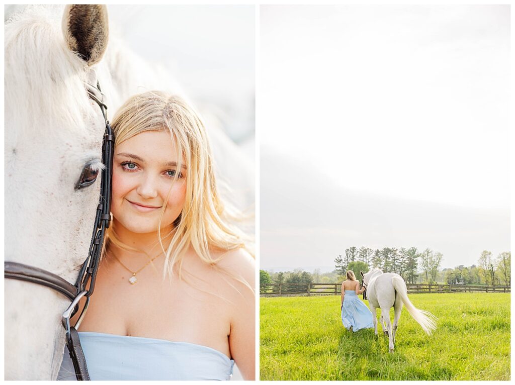 equestrian senior session in Leesburg
