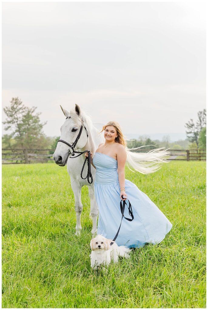 equestrian senior session in Leesburg