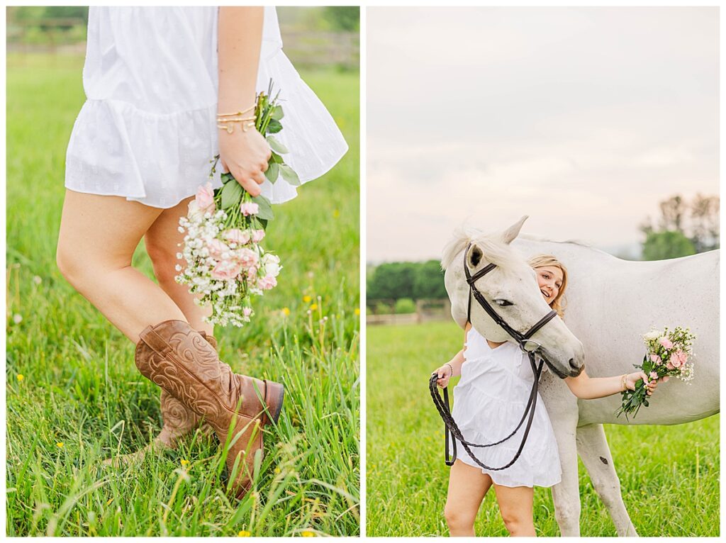 Dylan's Leesburg senior session with a horse