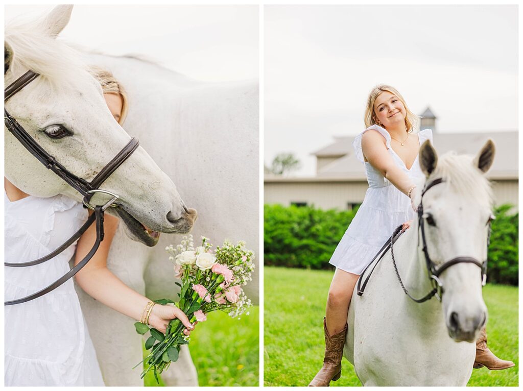 Dylan's Leesburg senior session with a horse