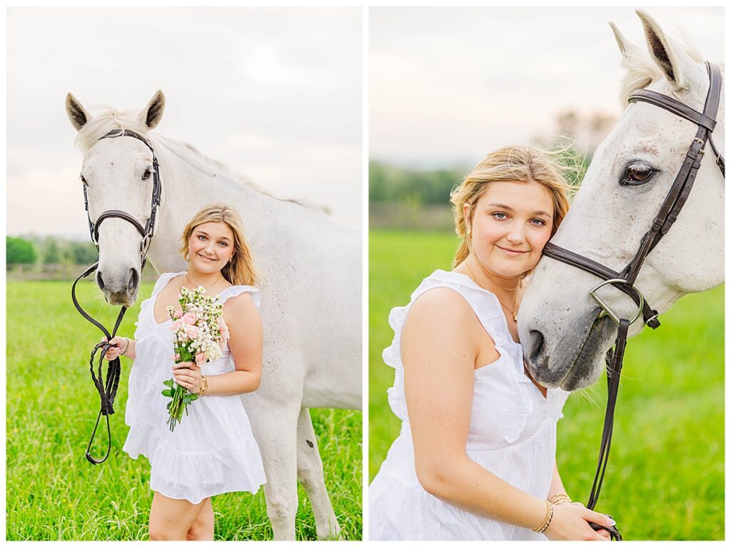 Dylan's Leesburg senior session with a horse