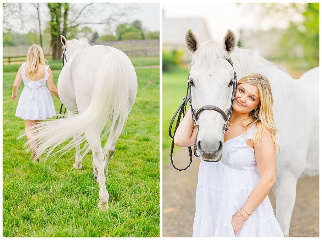 Dylan's Leesburg senior session with a horse