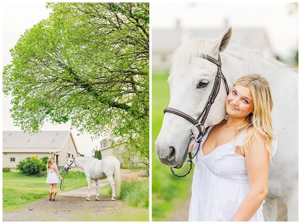 Dylan's Leesburg senior session with a horse