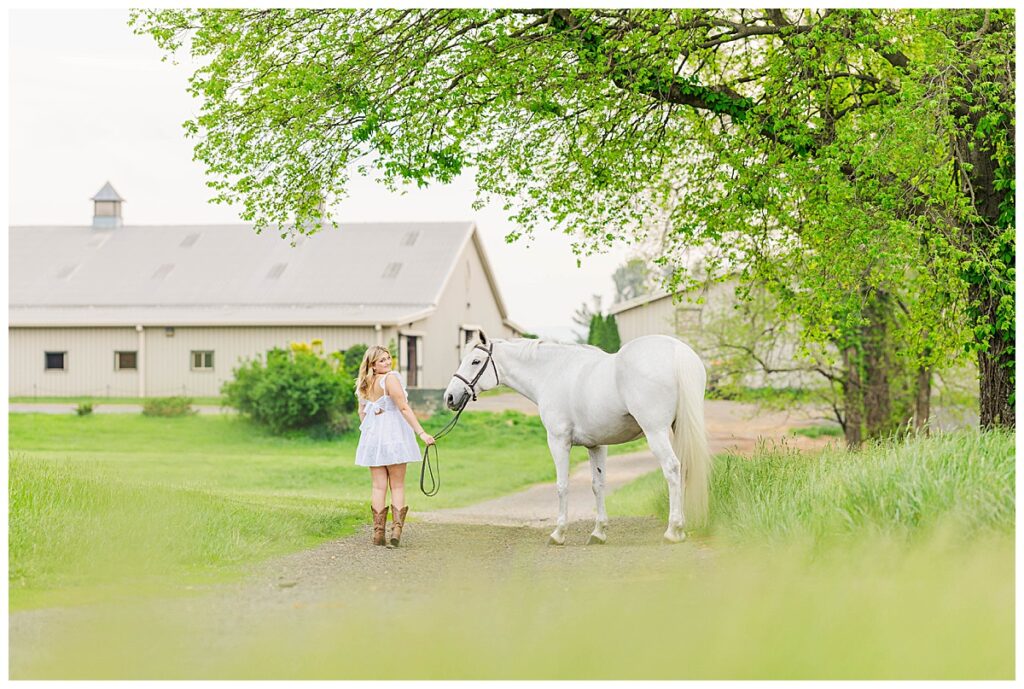 Dylan's Leesburg senior session with a horse