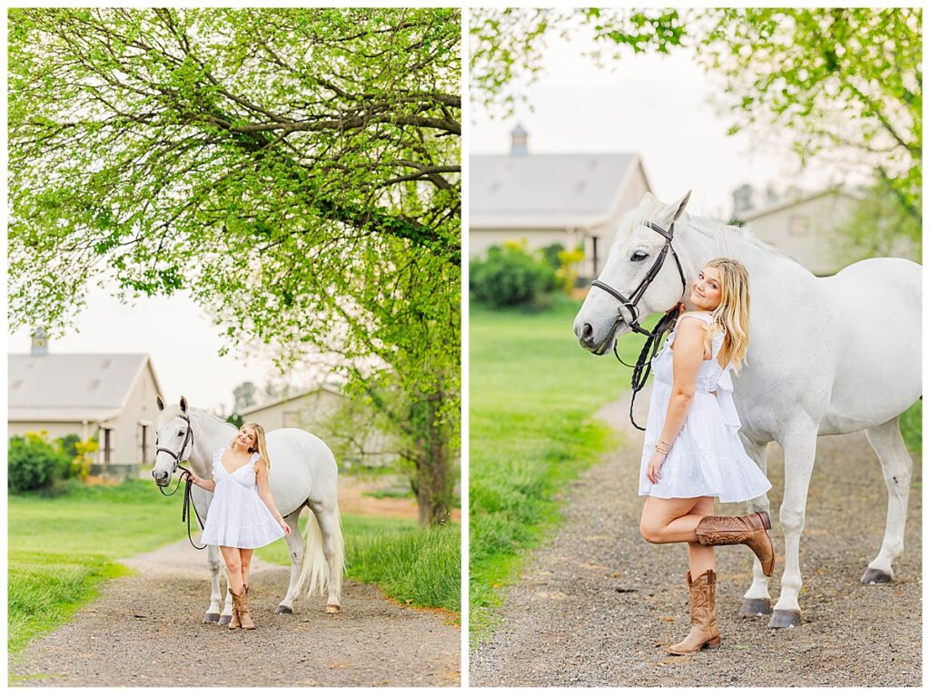 Dylan's Leesburg senior session with a horse