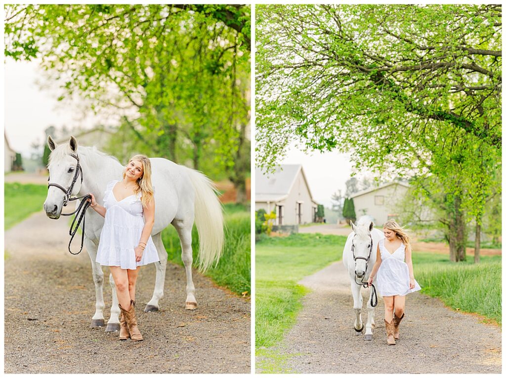 Dylan's Leesburg senior session with a horse