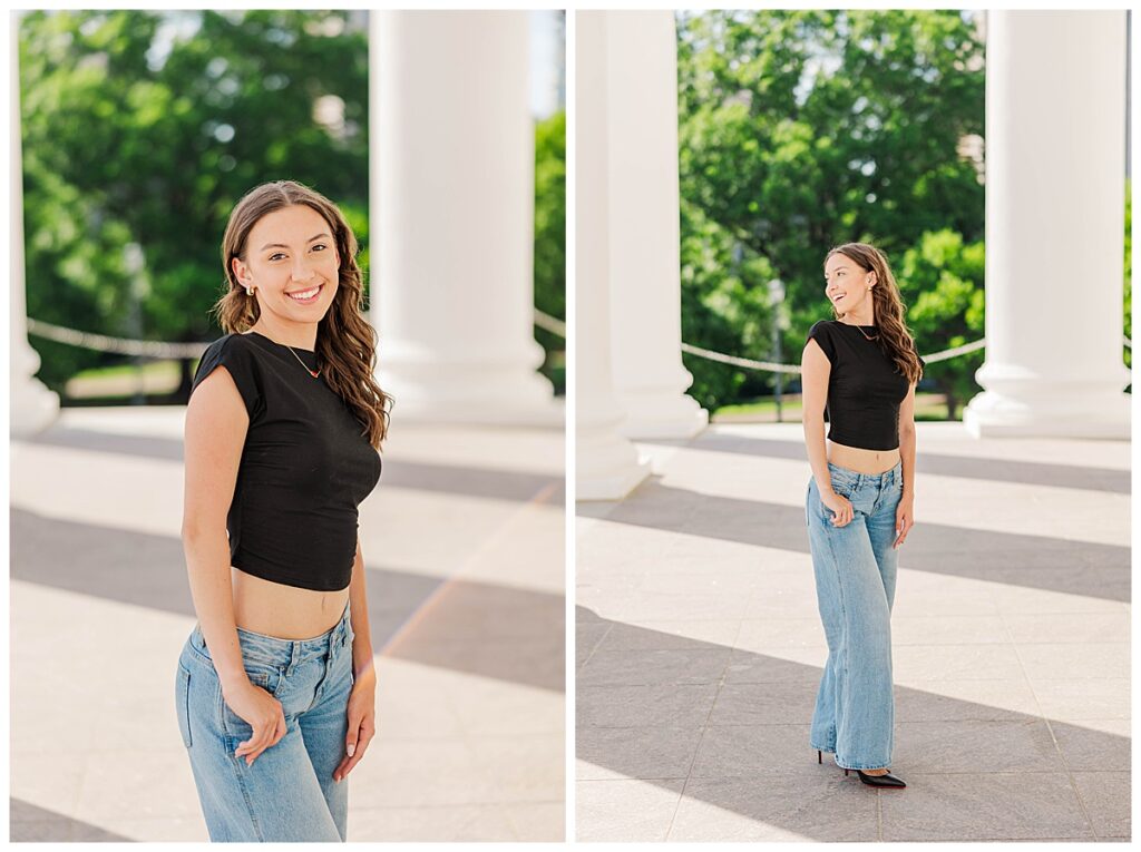 senior pictures at the Richmond capitol building