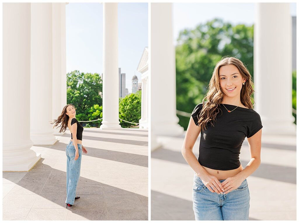 senior pictures at the Richmond capitol building
