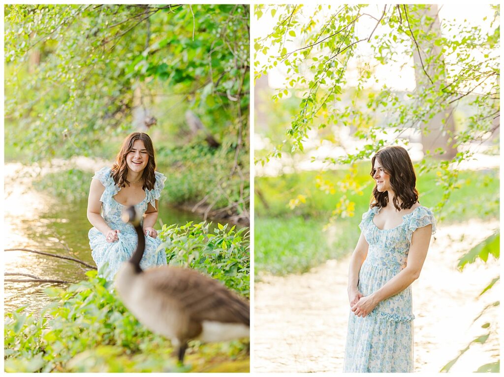 senior session at the James River in Richmond, VA